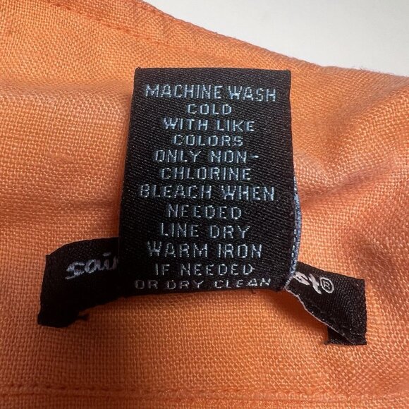 Saint Tropez West Jacket Women’s Size 3X Orange Linen Button Front *Color Fading - Picture 5 of 8